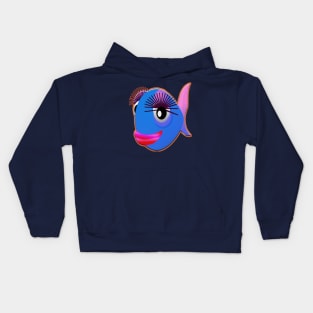 Flirtatious woman fish fish color Kids Hoodie